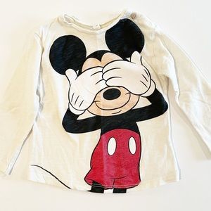 Zara 12-18M Mickey Mouse long sleeve tee